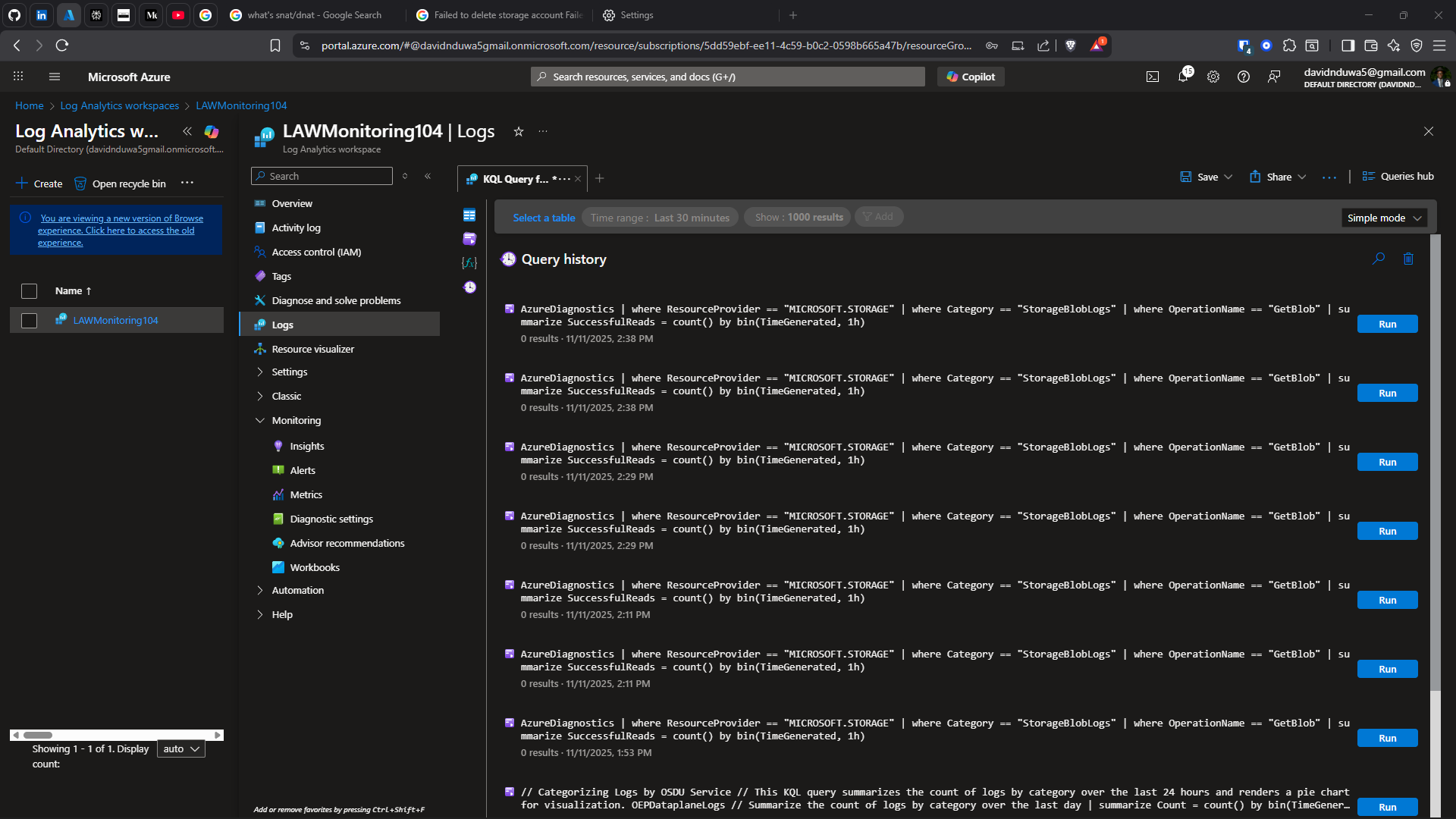 Query History